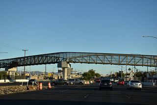 The Flamingo Arroyo Trail spans Boulder Highway where SR 582 crosses Flamingo Wash.