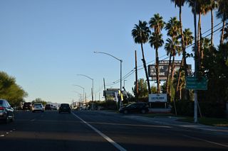 A replacement made in 2025, this distance sign still references Boulder Highway as being part of U.S. 93 south to Boulder City and Kingman, Arizona.