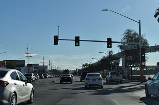 Sahara Avenue east at Paradise Road.
