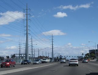 Another Nevada Power substation is located on the north side of Flamingo Road prior to the Claymont Street intersection.