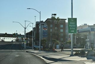 Formerly Industrial Road, Dean Martin Drive comprises a frontage road along the west side of I-15.