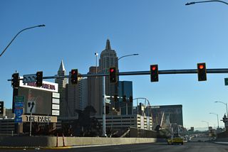 North from SR 593 (Tropicana Avenue), I-15 continues to Downtown Las Vegas en route to Saint George and Salt Lake City, Utah.