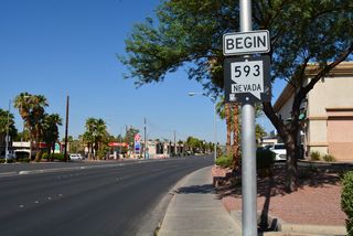 The westbound beginning of Nevada State Route 593 along Tropicana Avenue at Whitney The westbound beginning of Nevada State Route 593 along Tropicana Avenue at Whitney