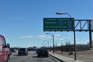 Tropicana Avenue runs along the north side of Harry Reid International Airport (LAS) east from Koval Lane to Paradise Road.