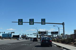 Forming a couplet with University Center Drive north, Paradise Road is a major arterial joining Tropicana Avenue and Las Vegas with the passenger terminal at Harry Reid International Airport (LAS).