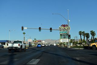 The succeeding traffic light on Tropicana Avenue westbound is at Arville Street.