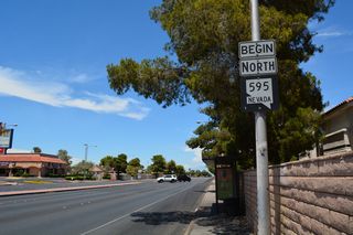 Rainbow Boulevard becomes part of SR 595 north from Tropicana Avenue.