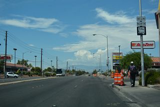 A begin shield referenced the former northbound beginning of SR 596 on Jones Boulevard at Tropicana Avenue.