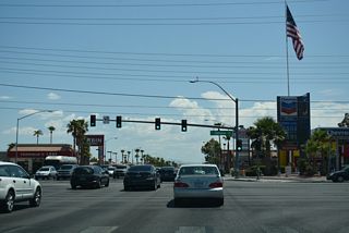 SR 596 ends south along Jones Boulevard at Sahara Avenue (old SR 589).