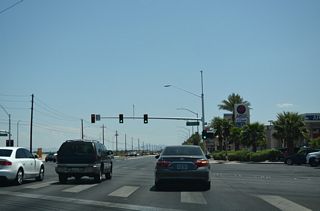 Unmarked along Rancho Drive, Craig Road is SR 573 west to I-11/U.S. 95 and east to Decatur and the North Las Vegas city line.