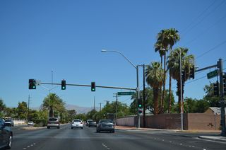 Parkway Avenue west and Rancho Drive east come together at the succeeding northbound intersection on Rancho Drive from adjacent subdivisions.