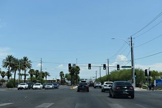 Las Vegas Boulevard north at Civic Center Drive.