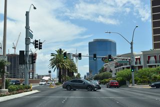A second signal for the Wynn Las Vegas operates at the parking garage driveway.