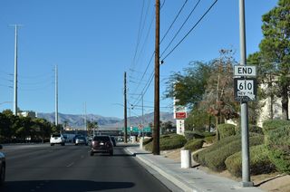 The end shield for SR 610 north precedes Interstate 15 at the intersection with Smiley Road.