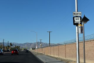 A confirming marker for SR 612 was added along Nellis Boulevard north of SR 574 (Cheyenne Avenue) in 2023.