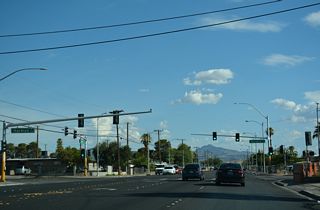 Nellis Boulevard advances south from Boulder Highway to Harmon Avenue.