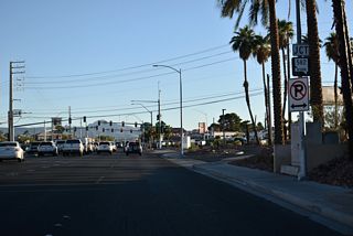 SR 612 (Nellis Boulevard) south at SR 582 (Boulder Highway).