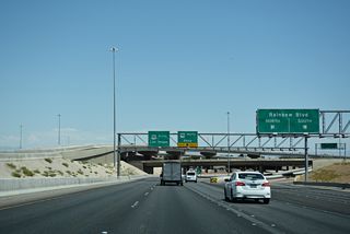 Rainbow Boulevard is SR 595 south from nearby Washington Avenue to Tropicana Avenue in Spring Valley.