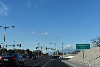 Rampart Boulevard north at the loop ramp for Summerlin Parkway west.