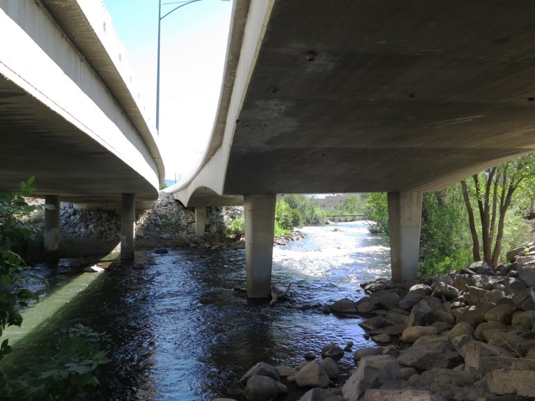 Bridges taking SR 667/Kietzke Lane across the Truckee River in Reno, NV