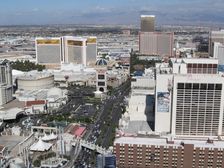 Las Vegas Strip north of Eiffel Tower
