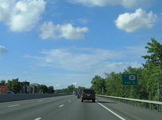 Exit 8 joins Interstate 787 with 23rd Street at Watervliet near NY 2 (19th Street / Troy-Watervliet Bridge). NY 2 spans the Hudson River between Downtown Troy and Downtown Watervliet. The state route is accessible from Exit 8 via NY 32 (2nd Avenue).
