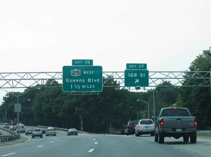 Rush Hour Traffic on the Grand Central Parkway in New York City