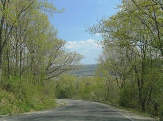 CR 9 (Ossian Hill Road) descends steeply from 1,050 feet in elevation at CR 49 to 650 feet at NY 436 (Nunda-Dansville Road).