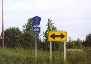CR 9 descends eastward from CR 49 (McCurdy Road) into the town of North Dansville and heads west to the Ossian town center.