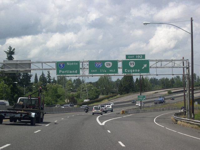 Interstate 5 North Roseburg To Eugene Aaroads Oregon - 