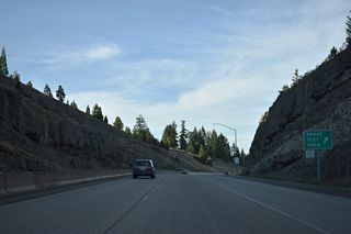 A brake area for semi-trucks is located at Siskiyou Mountain Summit.