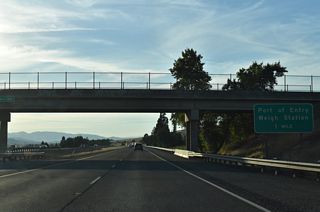 The first Oregon Port of Entry is located beyond the Ashland city limits at mile marker 18.