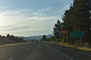 Continuing from Center Point, I-5 turns west eight miles to Gold Hill and 23 miles to Grants Pass.