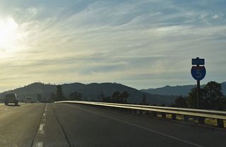 OR 99 is omitted from reassurance shields along Interstate 5 between Exits 35 and 40.