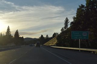 U.S. 199 (Grants Pass Highway) follows a bypass of Downtown Grants Pass between the trumpet interchange at Exit 55 and OR 99 (Rogue River Highway) and OR 238 (Williams Highway) in Grants Pass.