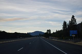 The Manzanita Rest Area precedes mile marker 63 to the southwest of Walker Mountain.