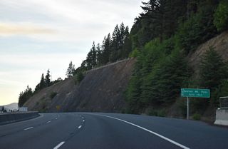 Interstate 5 reaches an elevation of 1,960 feet above sea level at Sexton Mountain Pass and milepost 69.