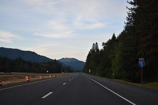 Interstate 5 curves eastward from the Glendale Junction to Quines Creek and Azalea in southern Douglas County. Closed by 2011, the second rest area along I-5 north in Oregon was located at mile marker 82.