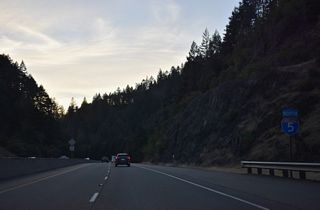 Canyon Creek intertwines with Interstate 5 on the two miles leading north into the city of Canyonville.