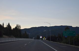 Stanton Park Road north from Gazley Bridge Road near Exit 99 represents the old route of U.S. 99 to Charles V. Stanton Park along the South Umpqua River. Old U.S. 99 continues to parallel the freeway west to Yokum Road at Exit 101.