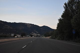 Interstate 5 runs along the west side of the census designated place of Tri City.