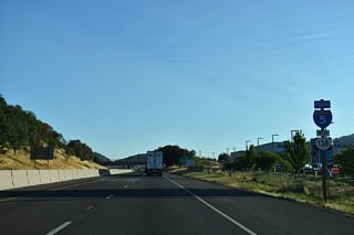 Interstate 5 north and Oregon Route 138 west in Roseburg Interstate 5 north and Oregon Route 138 west in Roseburg