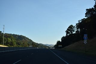 I-5/OR 138 leaves the city of Roseburg beyond mile post 127.