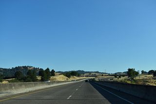 Parallel OR 99 comes into view where I-5/OR 138 span the North Umpqua River at Roseburg north.