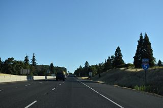 Continuing north, Interstate 5 travels west of a hill separating the freeway from OR 99 through Union Gap.