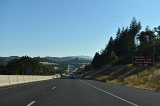 The easternmost section of the Umpqua River Scenic Byway follows OR 99 north from Central Avenue in Sutherlin to Locust Street and the Oakland Historic District.