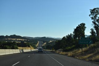 Steams Lane (CR 10A) runs 1.5 miles east from the half diamond interchange at Exit 138 to OR 99 at Walnut Street in Oakland.