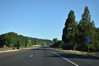 Interstate 5 travels north around Turkey Hill into Rice Valley in Douglas County, Oregon. Interstate 5 travels north around Turkey Hill into Rice Valley in Douglas County, Oregon.