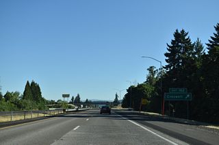 Cloverdale Road loops 6.3 miles northeast from the parclo A2 interchange (Exit 183) with Interstate 5 in Creswell to OR 58 (Willamette Highway) via Cloverdale.