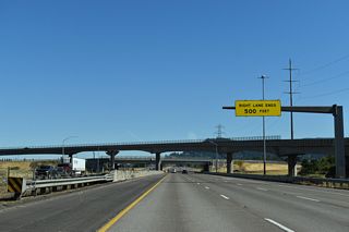The six lane section of Interstate 5 through Eugene concludes at the cloverstack interchange (Exit 195) with OR 569 (Randy Pap&eacute; Beltline).